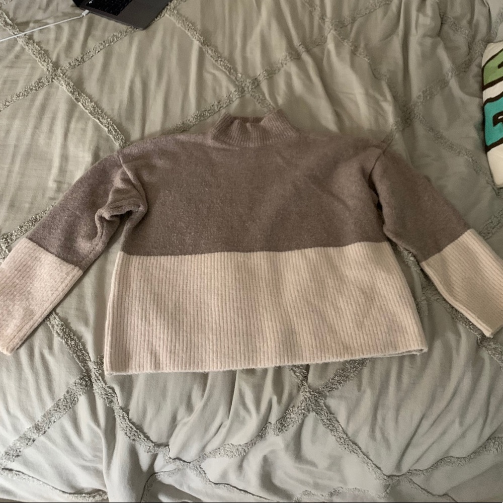 Yuki Mockneck Color Block Sweater